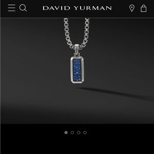 David Yurman Streamline Amulet in Sterlene Silver with Pave Sapphires